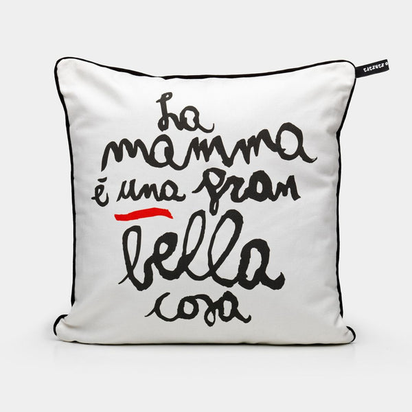 CUSCINO "la mamma è una gran bella cosa" + 3 cartoline